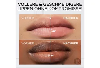 Lipgloss PARADISE PLUMP AMBITION HYALURON LIP OIL, mit Hyaluronsäure und Tripeptiden, ohne zu kleben von L'Oréal Paris in Weiß – Produktfoto 4 von 4