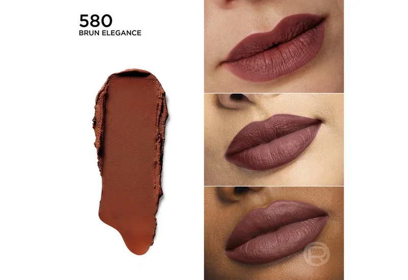 Lippenstift COLOR RICHE BLURRED MATTE LIPPENSTIFT, mit seidig-mattem Finish, feuchtigkeitsspendend von L'Oréal Paris in Braun – Produktfoto 3 von 3