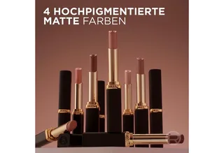 Lippenstift COLOR RICHE INTENSE VOLUME MATTE, mit Arganöl und Hyaluronsäure, pudrig mattes Finish fra L'Oréal Paris i Beige – produktbillede 5 af 5