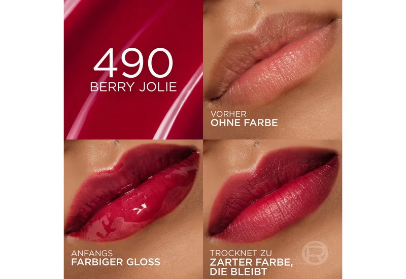 Lippenstift PARADISE HYALURON TINT LIP STAIN SERUM, mit flüssiger Textur, feuchtigkeitsspendende Formel fra L'Oréal Paris i Lilla – produktbillede 3 af 4