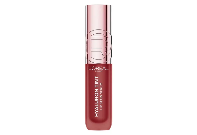 Lippenstift PARADISE HYALURON TINT LIP STAIN SERUM, mit flüssiger Textur, feuchtigkeitsspendende Formel fra L'Oréal Paris i Rød – produktbillede 2 af 4
