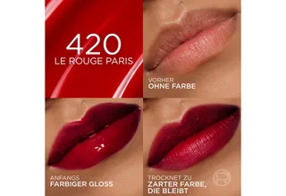 Lippenstift PARADISE HYALURON TINT LIP STAIN SERUM, mit flüssiger Textur, feuchtigkeitsspendende Formel von L'Oréal Paris in Rot – Produktfoto 3 von 4