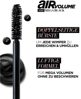 Lucht Volume Mega Mascara - Extra Zwart by L'Oréal Paris – product photo 2 of 4