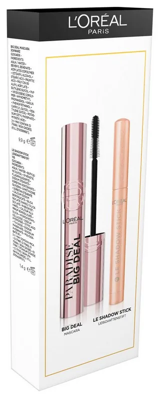 Make-up Set L'Oréal Paris Set: Paradise Big Deal Mascara + Le Shadow Stick von L'Oréal Paris in Schwarz – Produktfoto 1 von 2