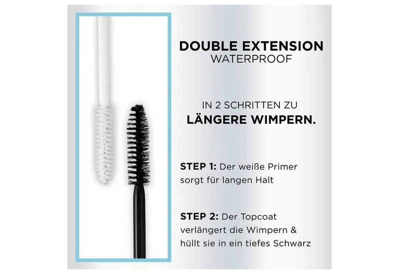 Mascara DOUBLE EXTENSION MASCARA, mit feinen Fasern von L'Oréal Paris in Schwarz – Produktfoto 5 von 5