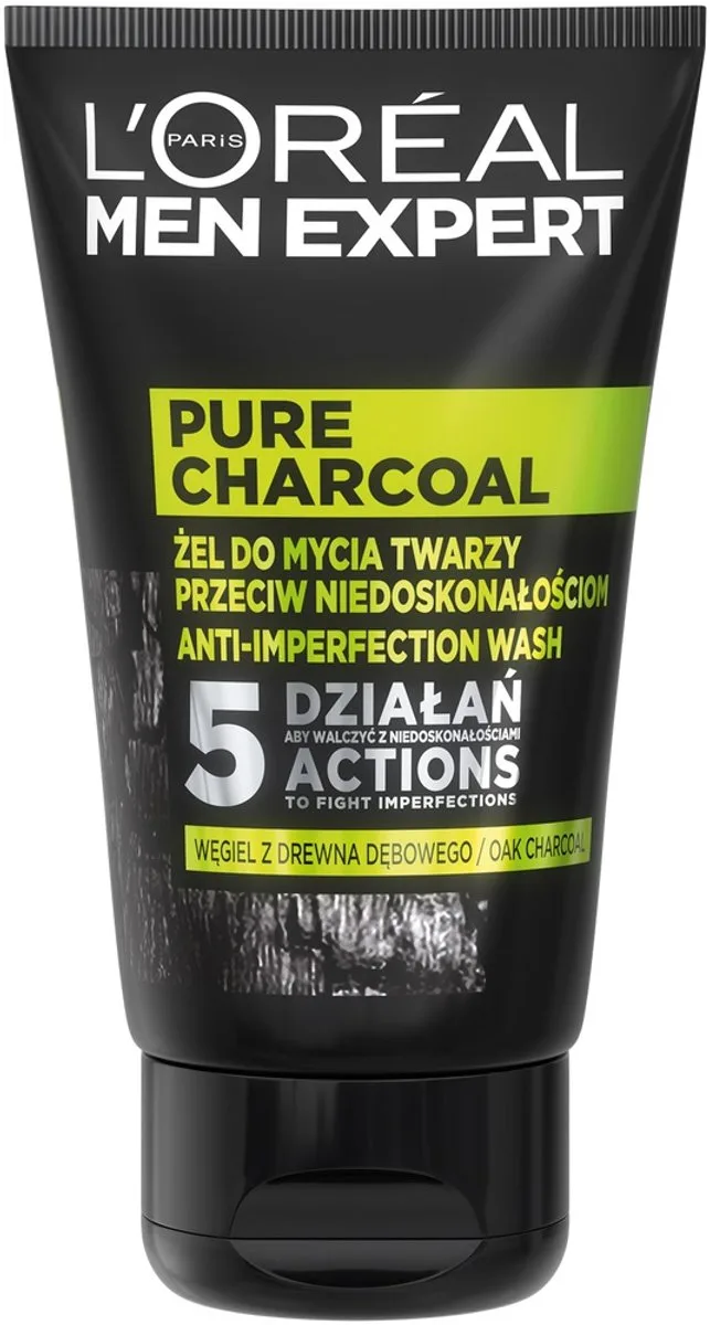 Men Expert Face Wash Against Imperfections Pure Charcoal von L'Oréal Paris in 100 ml – Produktfoto