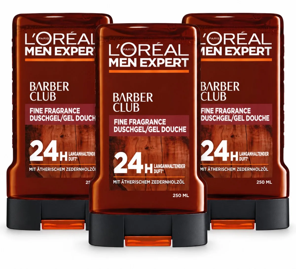 Men Expert - Showergel - 3x250ml - Barber Club von L'Oréal Paris – Produktfoto