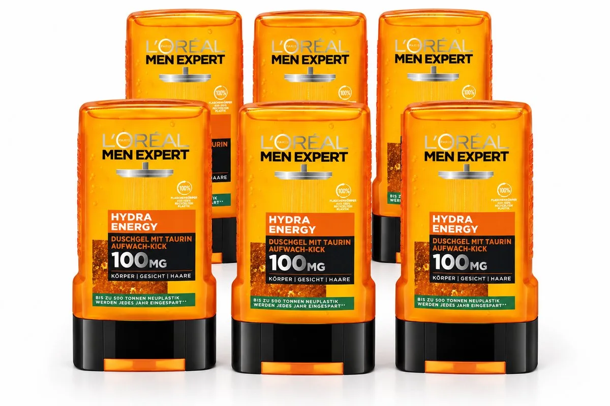 Men Expert - Showergel - Hydra Energy - 6X250ml von L'Oréal Paris – Produktfoto