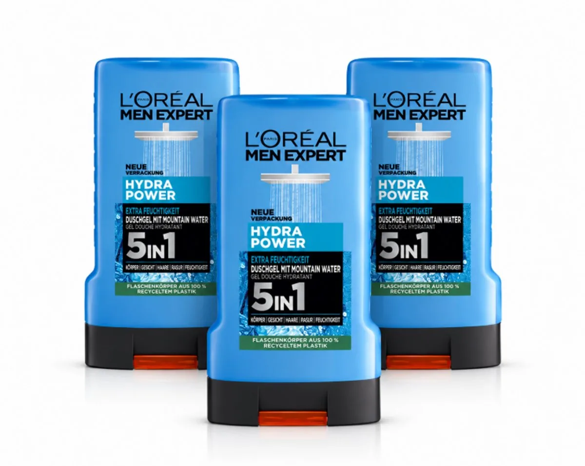 Men Expert - Showergel - Hydra Power - 2X250ml von L'Oréal Paris – Produktfoto
