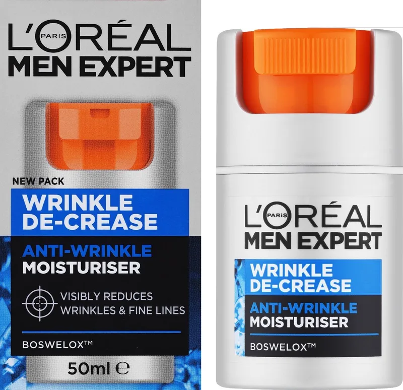 Men Expert Stop Rimpels Hydraterende Gezichtscrème fra L'Oréal Paris i 50 ml – produktbillede