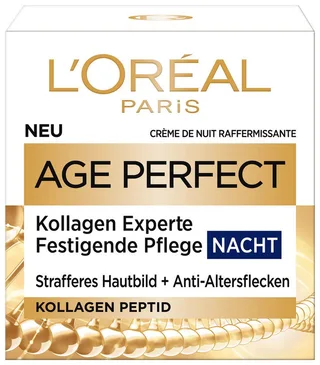 Nachtcreme AGE PERFECT PRO-KOLLAGEN EXPERTE NACHTCREME, feuchtigkeitsspendend, sorgt für mehr Straffheit von L'Oréal Paris in Weiß – Produktfoto 2 von 3