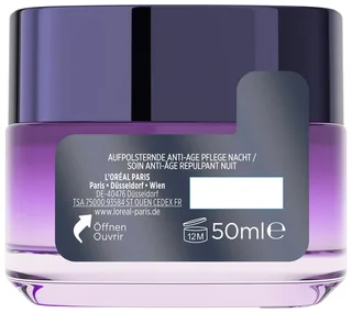 Nachtcreme REVITALIFT FILLER ANTI-AGE PFLEGE NACHT, mit Hyaluronsäure, intensive Aufpolsterung, mildert Falten de L'Oréal Paris en Blanc – photo du produit 3 sur 3