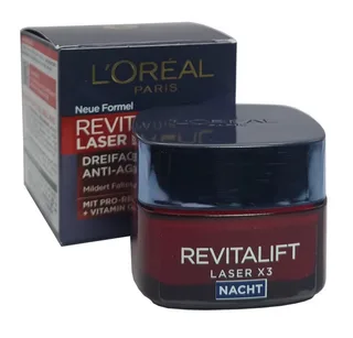 Nachtcreme REVITALIFT LASER DREIFACH-POWER ANTI-AGE NACHTPFLEGE, mit Pro-Retinol + Hyaluronsäure und Vitamin C by L'Oréal Paris in White – product photo 2 of 2