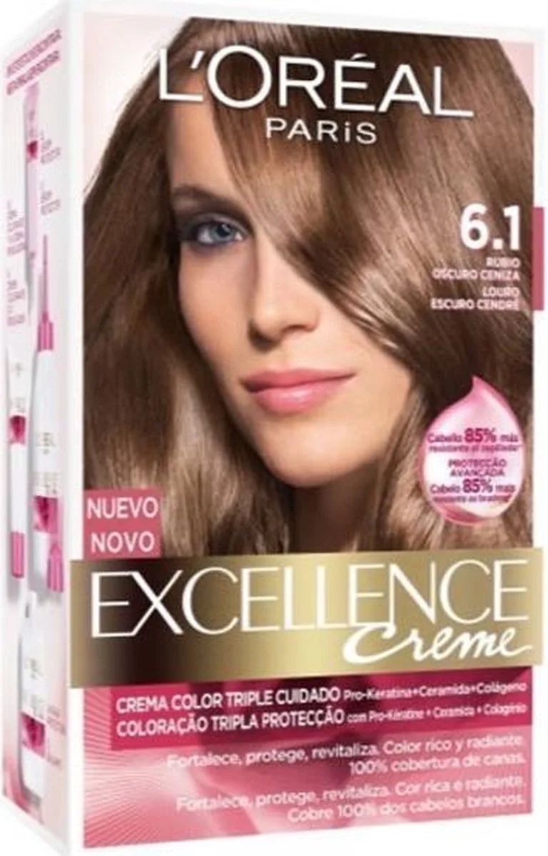 Permanente Kleur Excellence L'Oreal Make Up Donker asblond van L'Oréal Paris in #6.1-rubio-oscuro-ceniza – productfoto