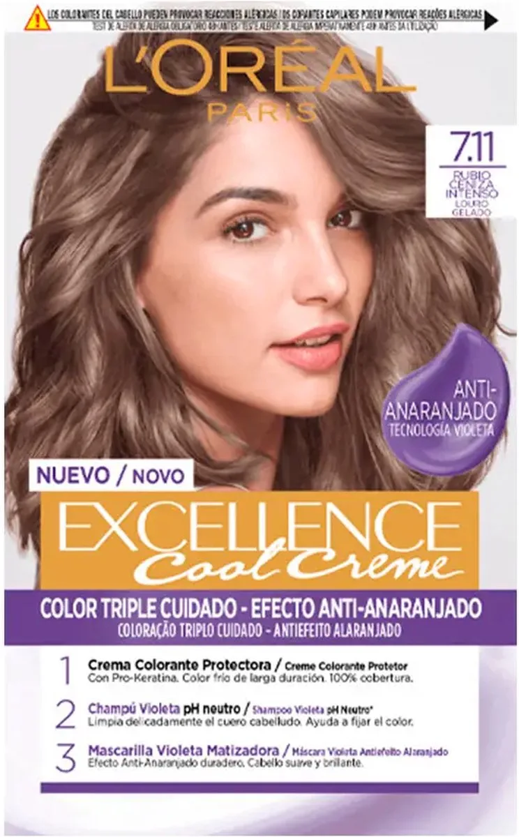 Permanente kleurcrème L'Oreal Make Up Excellence Cool Creme Intense Asblond 7,11 van L'Oréal Paris – productfoto