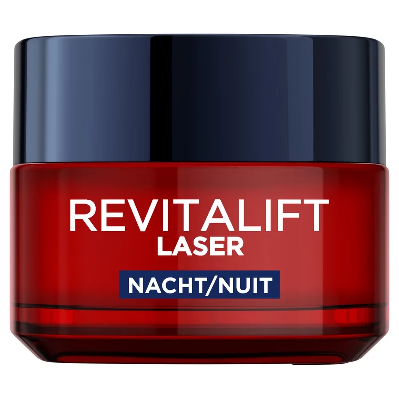 Revitalift Laser anti-rimpel nachtcrème - Anti-Rimpel met Vitamine C, Hyaluronzuur & Pro-Retinol van L'Oréal Paris in 50 ml – productfoto