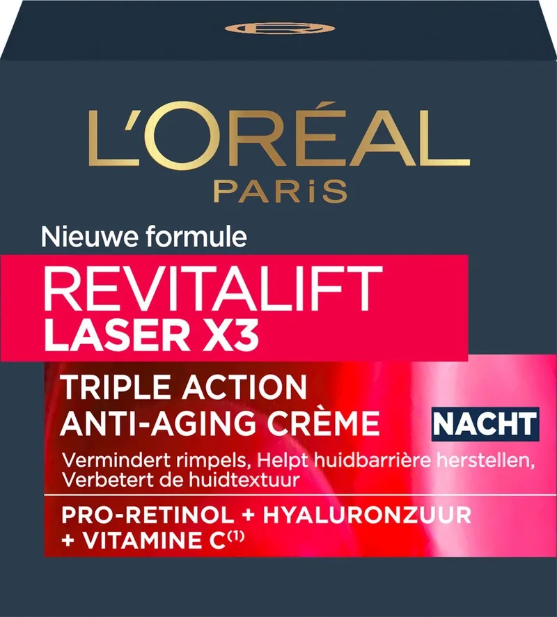 Revitalift Laser X3 Anti-Age Cream-Mask Regenerating Therapy For The Night fra L'Oréal Paris i 50 ml – produktbillede