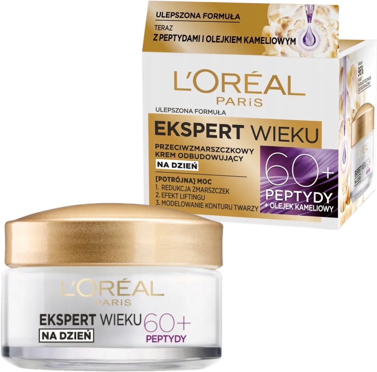 Serie - Anti-verouderingscrème - 60+ Dagelijkse herstellende crème - Kameliënolie van L'Oréal Paris in 50 ml – productfoto