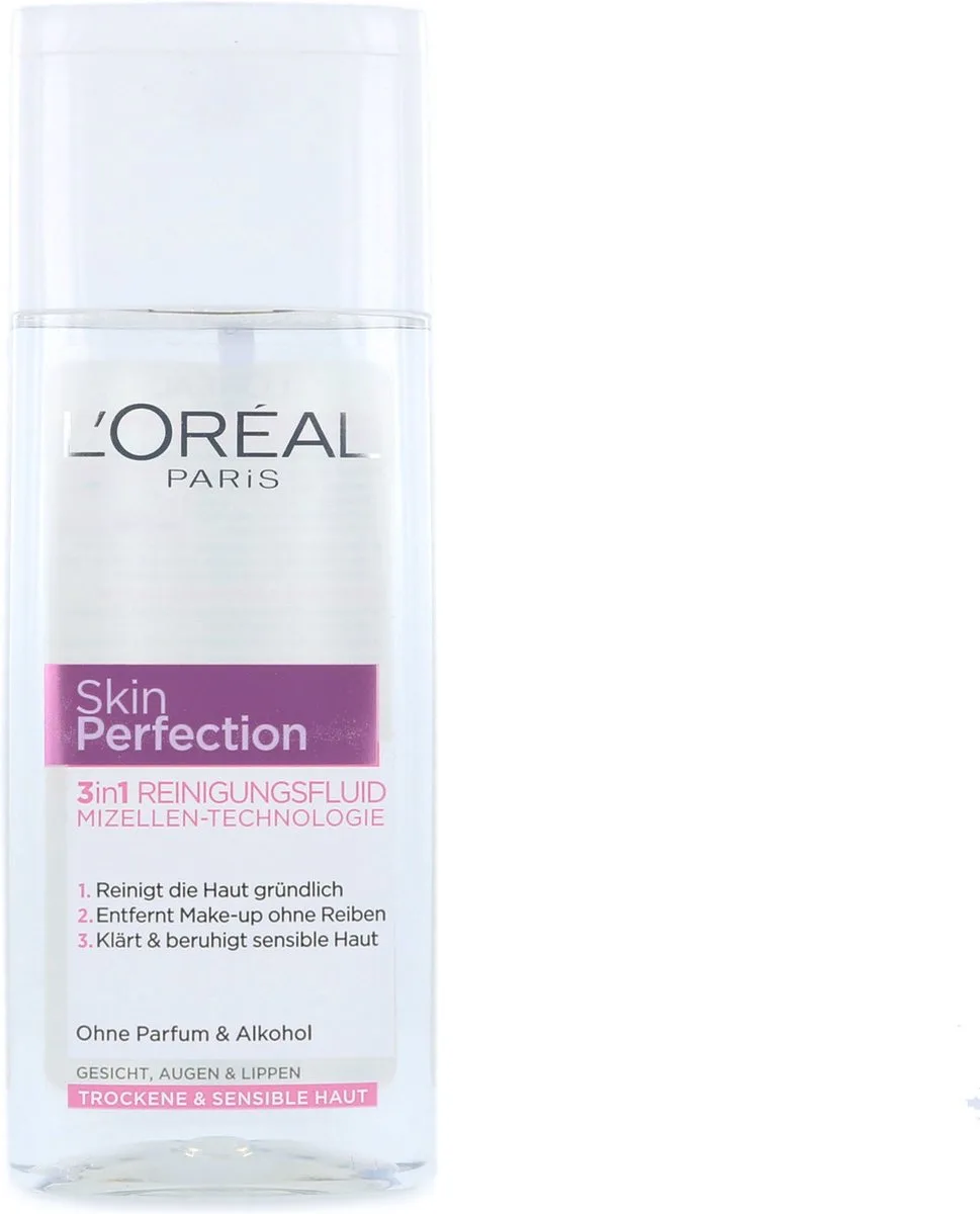 Skin Perfection 3-in-1 Cleansing Water - (voor droge en gevoelige Huid) by L'Oréal Paris in 200 ml – product photo