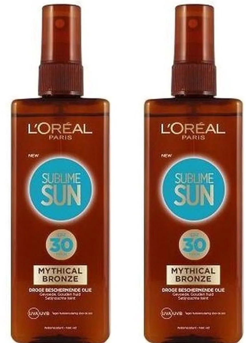 Sublime Sun - Mythical Bronze Oil SPF 30 - 2 x 150 ml - Waterproof Spray von L'Oréal Paris – Produktfoto