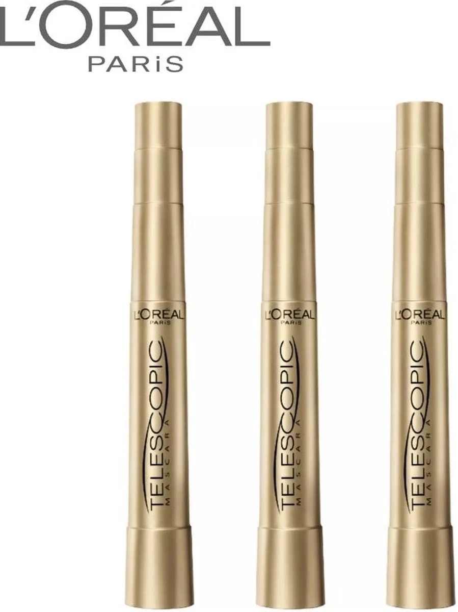 Telescopic Mascara - Zwart 3 stuk de L'Oréal Paris en Noir – photo du produit