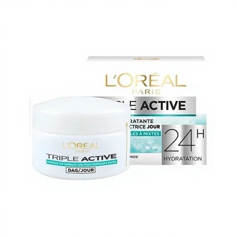Triple Active Dagcrème Normale tot GeMengde Huid fra L'Oréal Paris i 50 ml – produktbillede