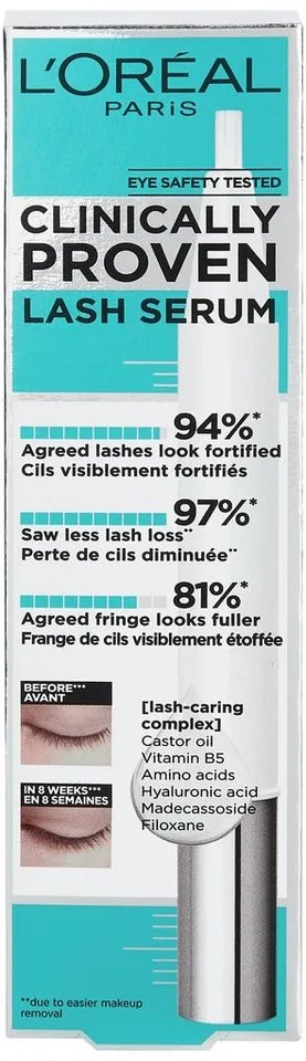 Wimpernserum PARADISE CLINICALLY PROVEN LASH SERUM, mit Hyaloronsäure fra L'Oréal Paris i Hvid – produktbillede 3 af 5