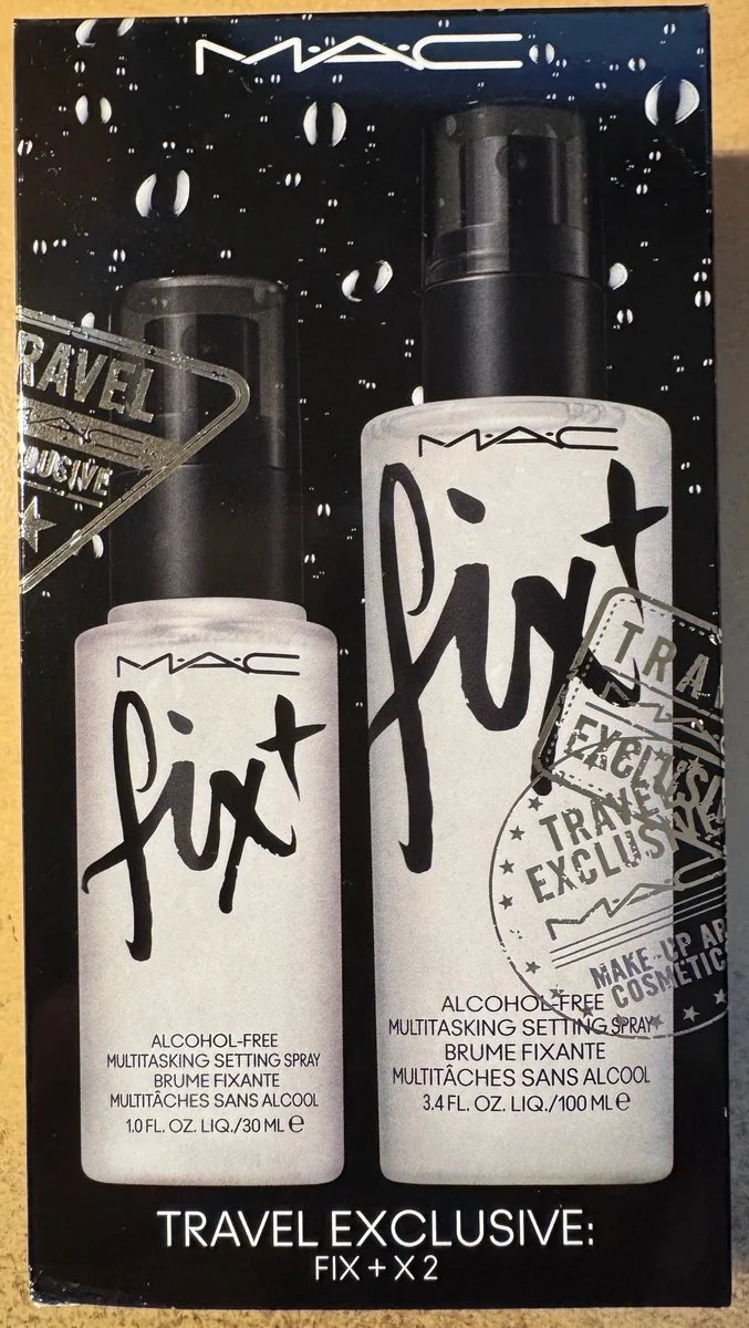 Fix+ Alcohol-Free Multitasking Setting Spray 1x100 ml + 1x30 ml Set fra MAC – produktbillede