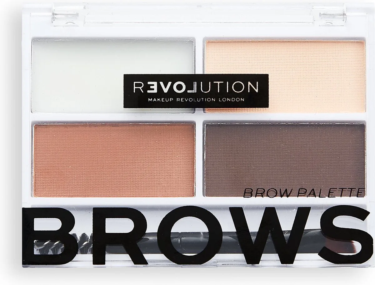 Brow Palette - Wenkbrauw palette - Mini 3.2G fra Makeup Revolution i Medium Bruin – produktbillede