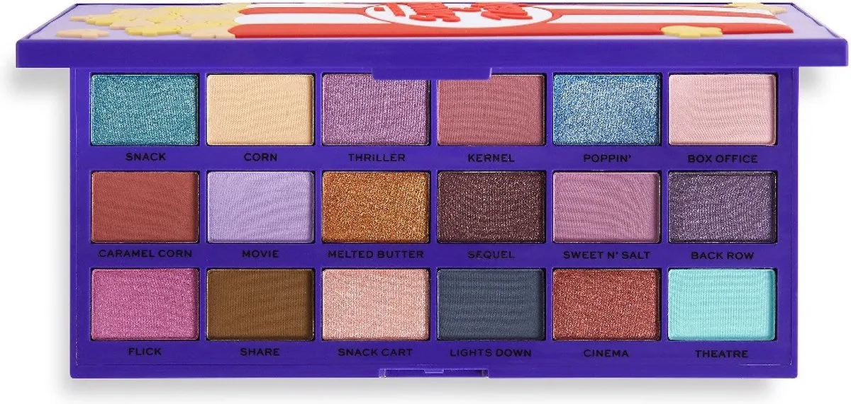 I Heart Revolution Popcorn Palette - Bevat 18 Kleuren Oogschaduw van Makeup Revolution in Naturel – productfoto