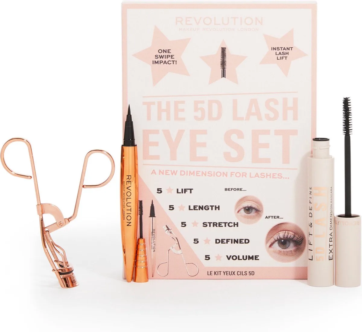 Makeup Revolution 5D Lash Eye Gift Set - Cadeauset - Cadeau van Makeup Revolution – productfoto