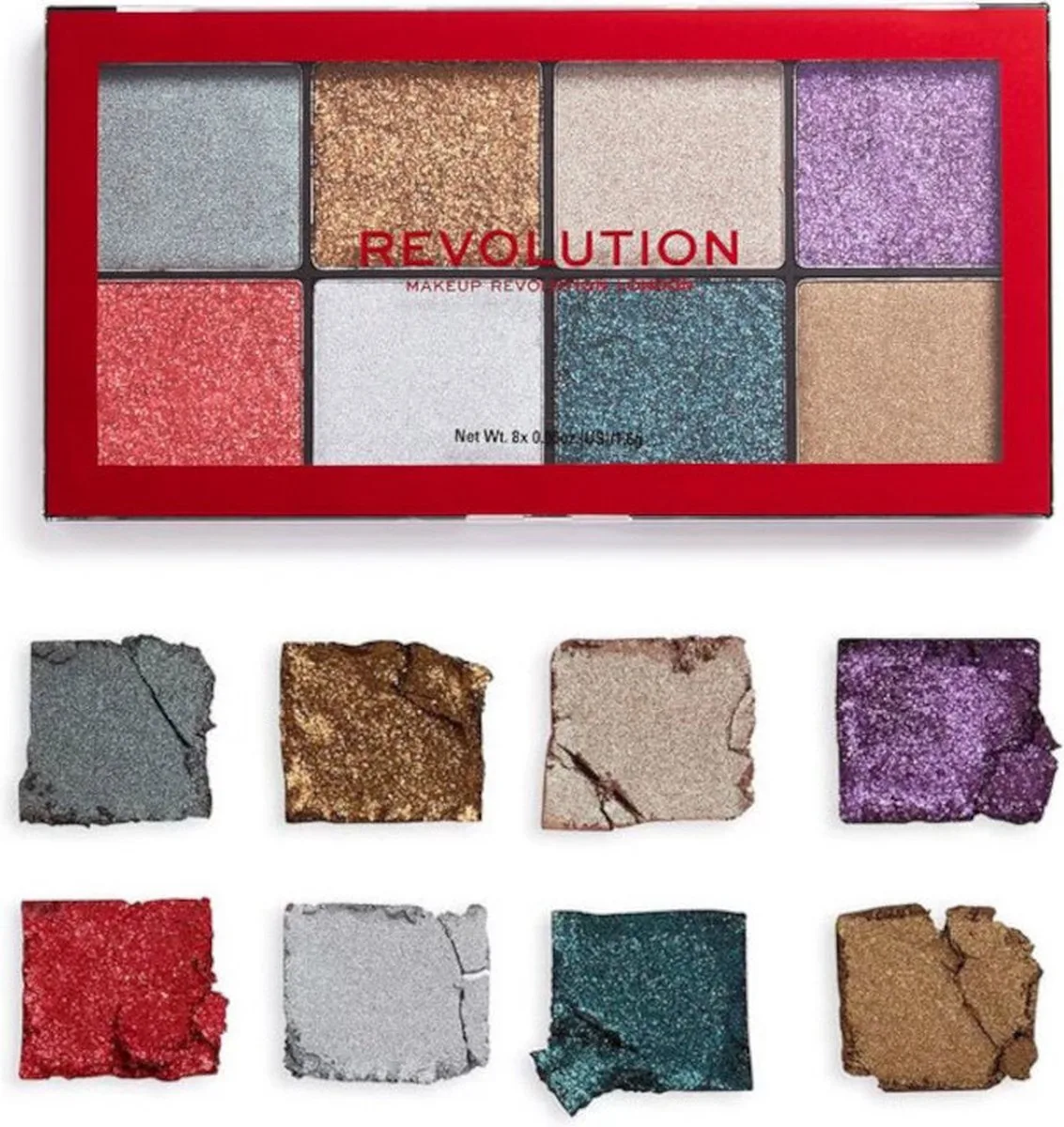 Posessed Glitter Oogschaduw Palette van Makeup Revolution in Meerkleurig – productfoto