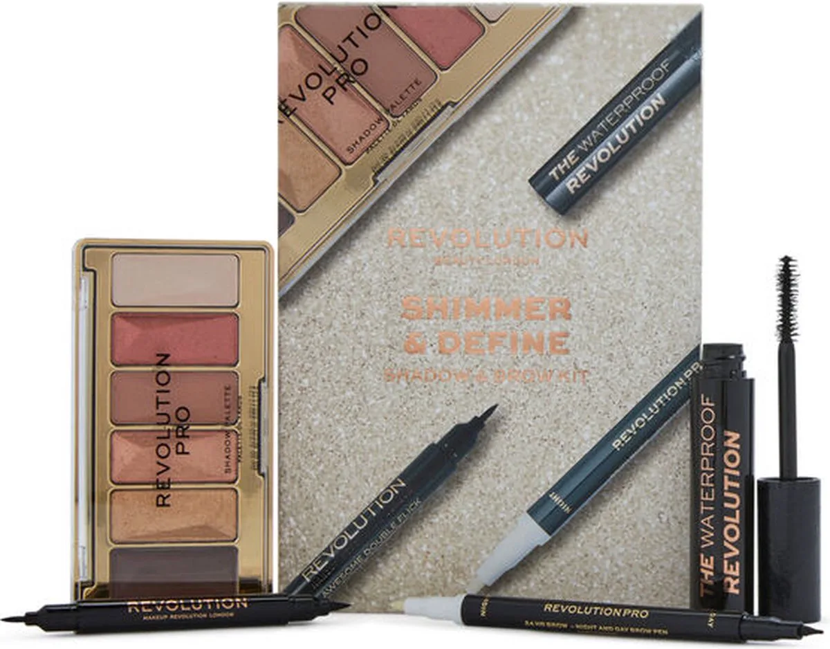Shimmer & Define Shadow & Brow Kit Cadeauset fra Makeup Revolution – produktbillede
