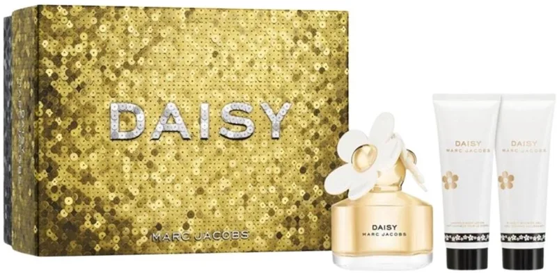 Daisy Giftset 50 ml eau de toilette spray + 75 ml showergel + 75 ml bodylotion - cadeauset voor dames fra Marc Jacobs – produktbillede