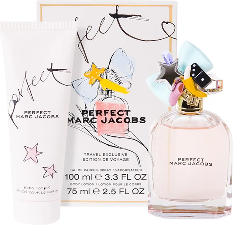 Perfect Giftset - 100 ml eau de parfum spray + 75 ml bodylotion - cadeauset voor dames fra Marc Jacobs – produktbillede