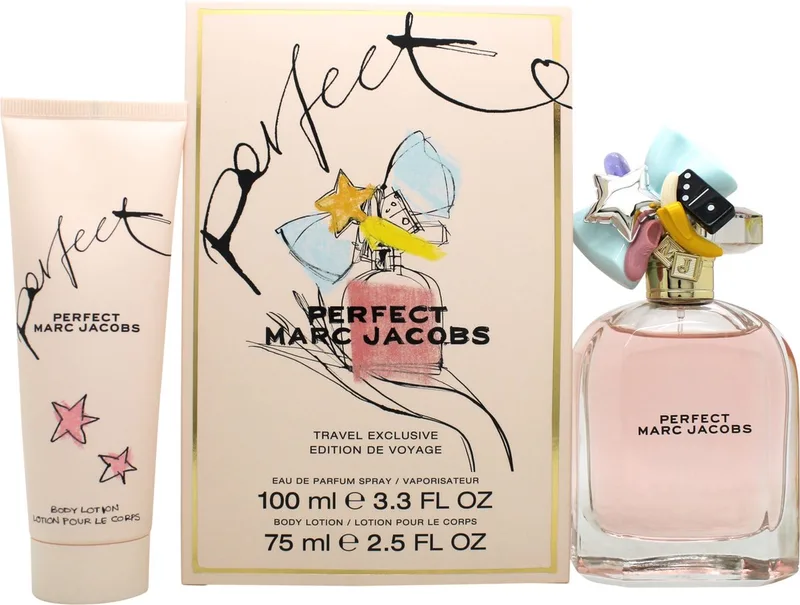 Perfect Giftset - 100 ml eau de parfum srpay + 75 ml bodylotion - cadeauset voor dames von Marc Jacobs – Produktfoto