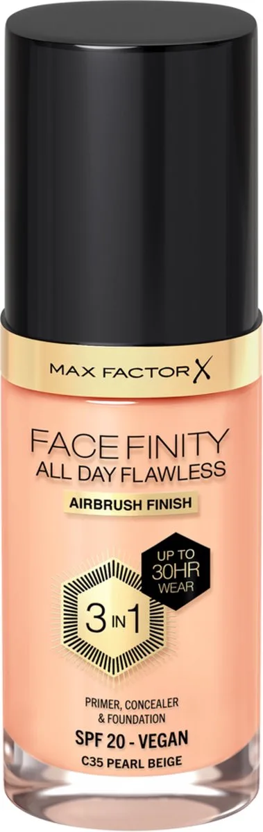 Facefinity All Day Flawless Foundation de Max Factor en C35 Pearl Beige – photo du produit