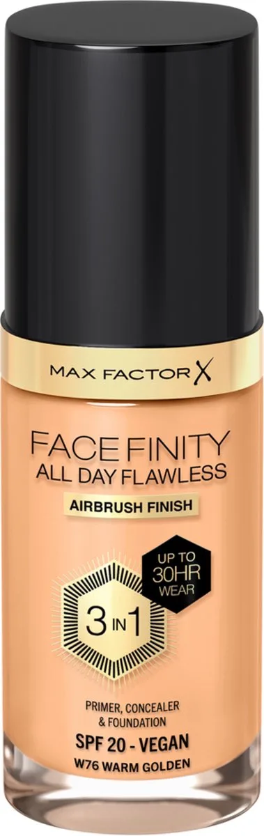 Facefinity All Day Flawless Foundation de Max Factor en W76 Warm Golden – photo du produit