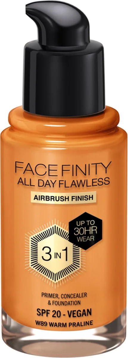 Facefinity All Day Flawless Foundation de Max Factor en W89 Warm Praline – photo du produit