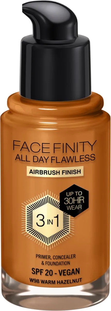 Facefinity All Day Flawless Foundation de Max Factor en W98 Warm Hazelnut – photo du produit