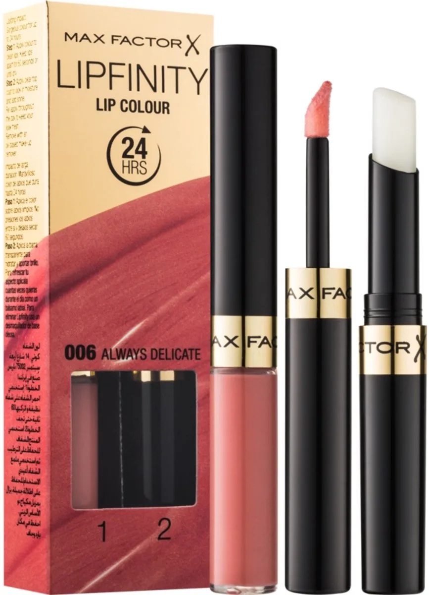 Lipfinity Lip Colour - 006 Always Delicate - Lipgloss von Max Factor in 006 Always Delicate – Produktfoto