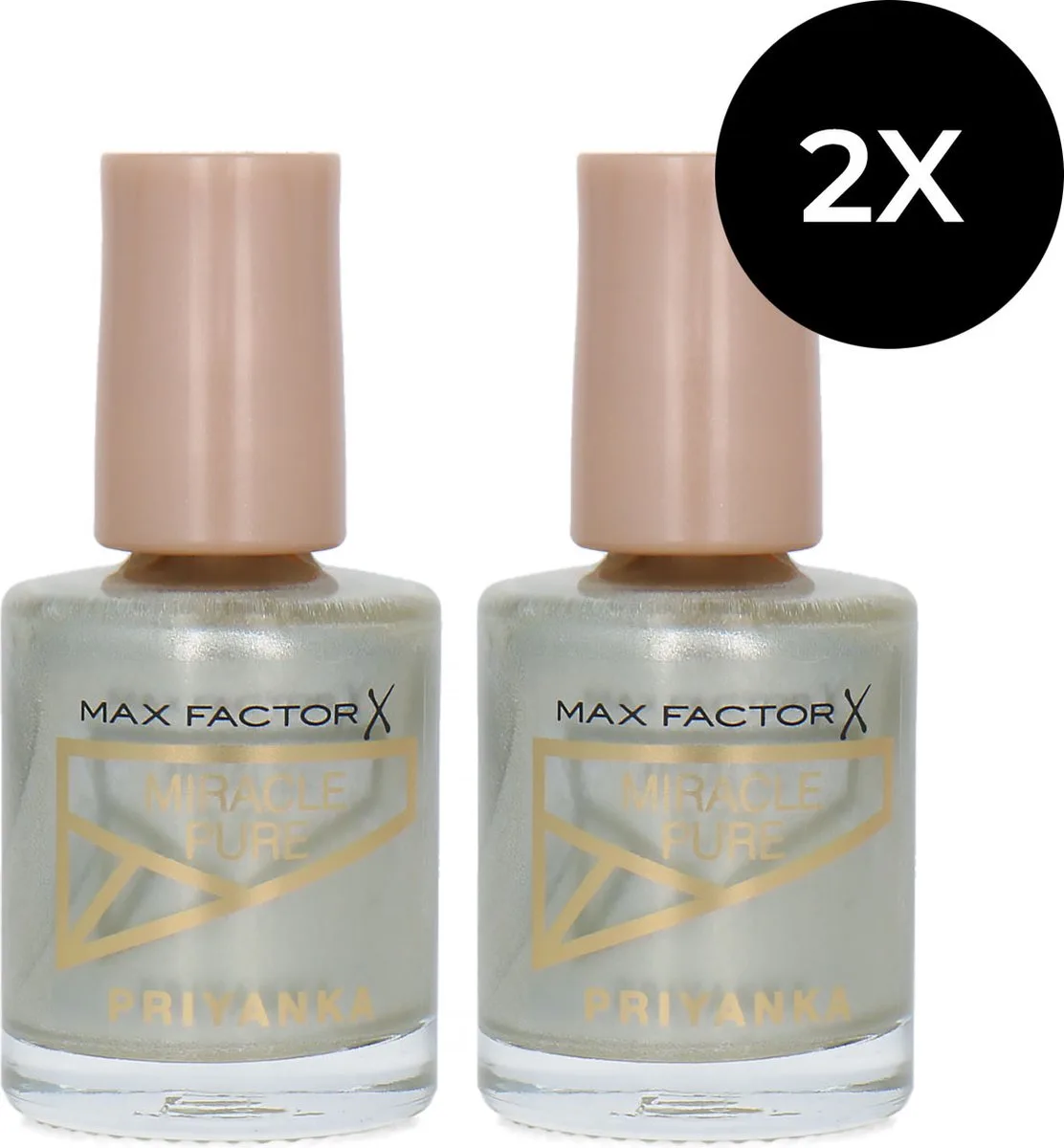 Miracle Pure Priyanka Nagellak - 785 Sparkling Light (set van 2) van Max Factor in 785 Sparkling Light – productfoto