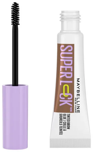 Augenbrauenpflege SUPER LOCK BROW GLUE AUGENBRAUENGEL, fixiert, definiert, formt, setzt Highlights, wischfest by Maybelline in Brown – product photo 1 of 3