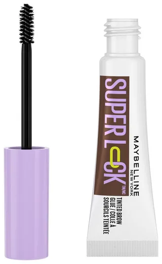 Augenbrauenpflege SUPER LOCK BROW GLUE AUGENBRAUENGEL, fixiert, definiert, formt, setzt Highlights, wischfest van Maybelline in Bruin – productfoto 1 van 3