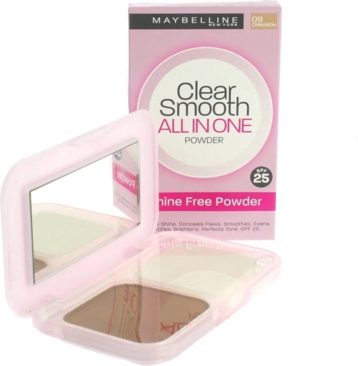 Clear Smooth Poeder - N°09 SPF 20 van Maybelline in Cinnamon – productfoto