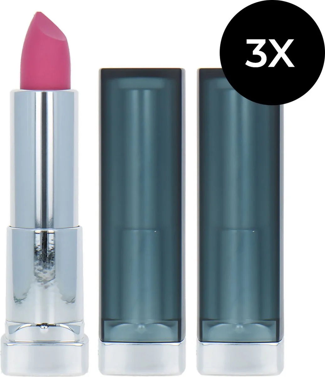 Color Sensational Matte Lipstick - 940 Rose Rush (set van 3) de Maybelline en Rose – photo du produit