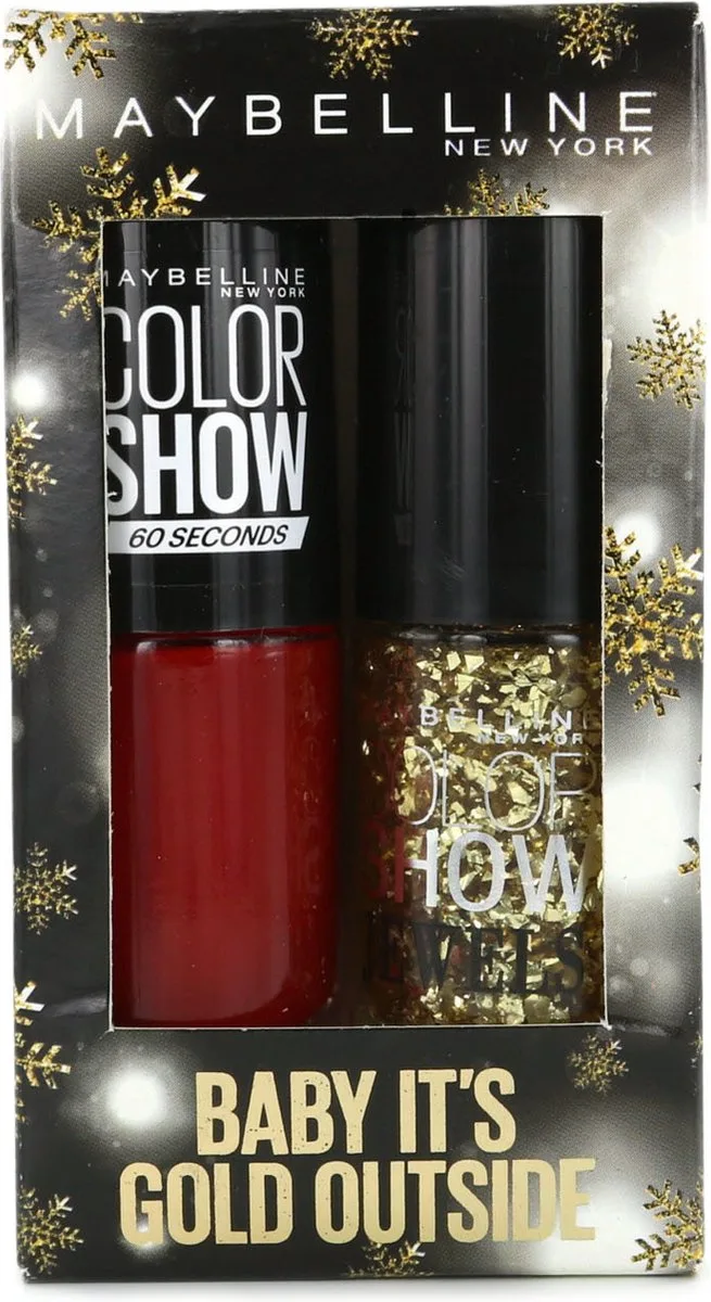 Color Show Nagellak - Baby It's Gold Outside (Cadeauset) von Maybelline in Rot, Gold, Glitters – Produktfoto