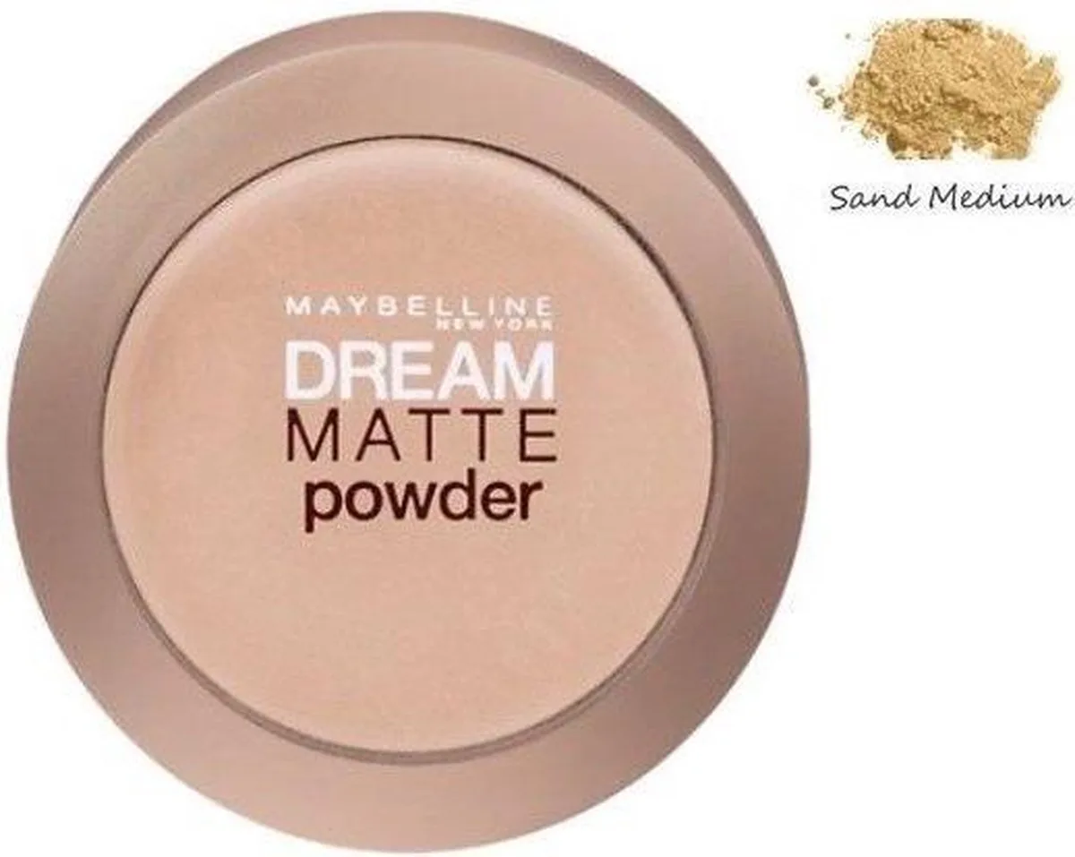 Dream Matte Powder - Sand Medium 0-1 van Maybelline in Beige – productfoto