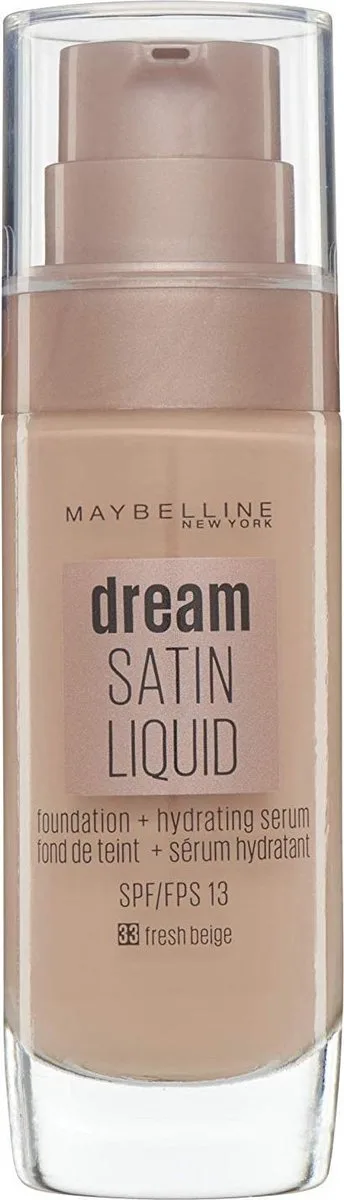 Dream Satin Liquid Foundation 33 Fresh by Maybelline in Beige – product photo