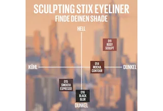 Eyeliner SCULPTING STIX 2-in-1 EYELINER von Maybelline in Schwarz – Produktfoto 3 von 4
